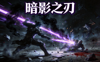 暗黑风格动作角色扮演游戏《暗影之刃》战斗场景，展示角色技能特效