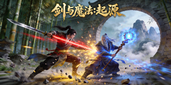 《剑与魔法：起源》游戏画面 - 展示国风武侠战斗场景与技能特效