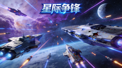科幻题材策略竞技游戏《星际争锋》游戏截图，展示太空战舰对战场景