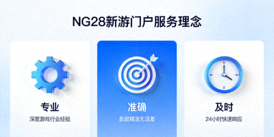 NG28新游门户服务理念展示图，强调专业、准确、及时的服务