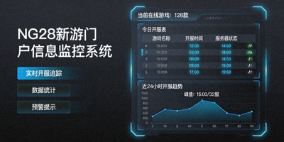 NG28新游门户信息监控系统实时追踪游戏开服动态的后台界面