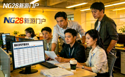 NG28新游门户专业团队正在审核与更新最新游戏开服资讯的工作场景